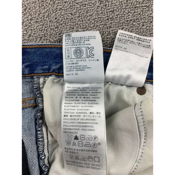 Levi's Wedgie Premium Jeans Women 26 Blue Denim Waterless Stretch Button Fly - Picture 13 of 13